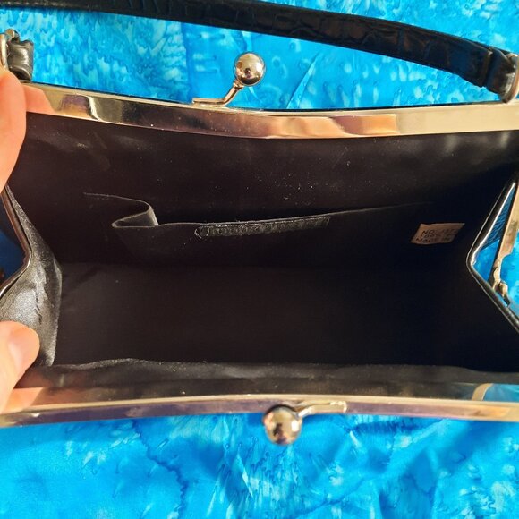 Bijoux Terner Black Faux Crocodile Purse - Picture 2 of 2